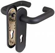 Картинка Ручка дверная FUARO DH-0431 NE (ЧЕРНАЯ) для замка (FL-0432, 0433, 0434), НЕЙЛОН